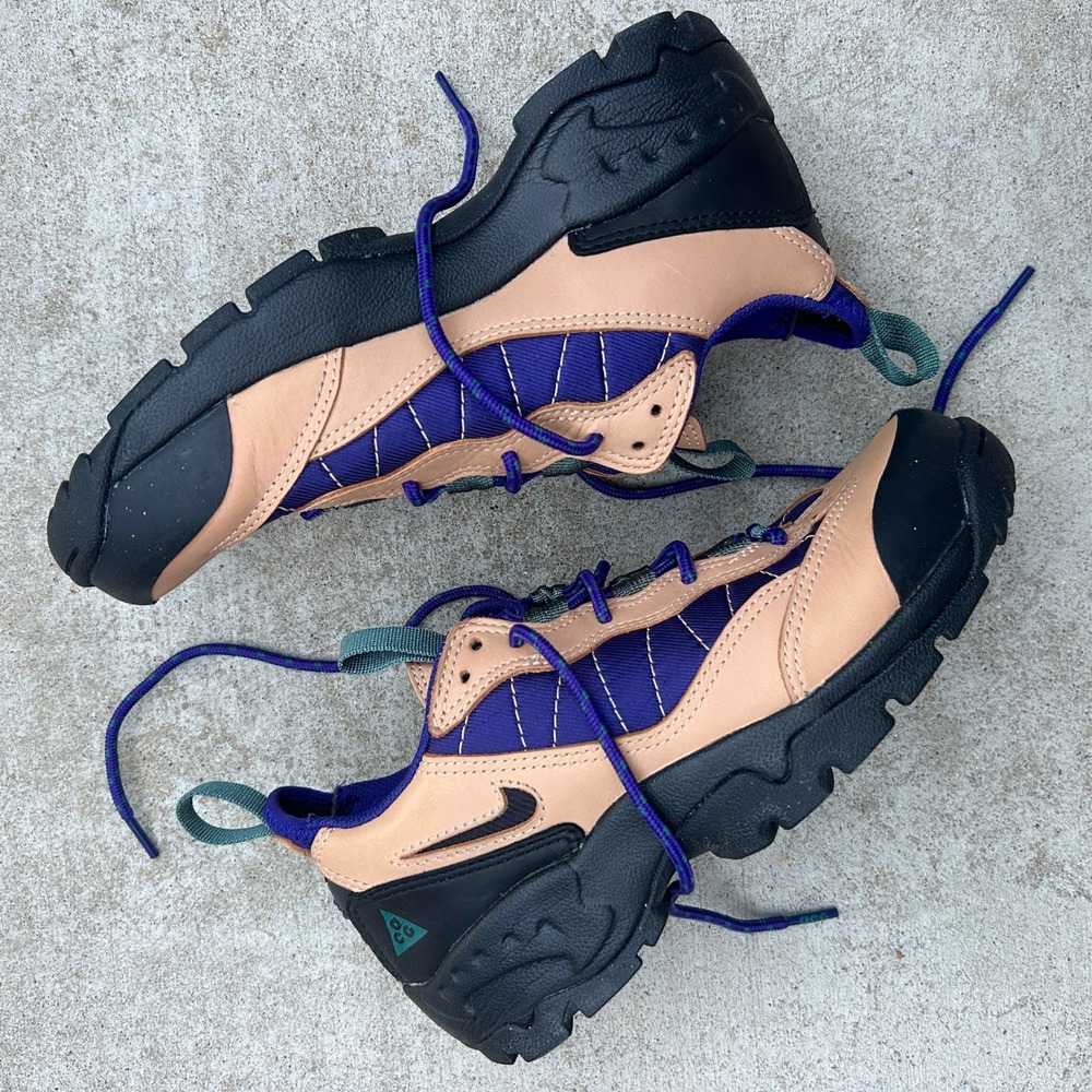 Nike ACG Air Mada Womens 8.5 / Mens 7 Vachetta Tan Night Blue Trail Shoes